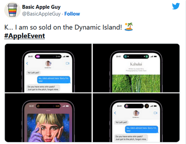 iPhone14热卖！众多用户为灵动岛买单：苹果碾压同行的优秀设计